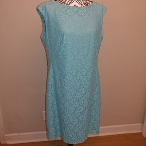Chaps Teal Sleeveless Dress